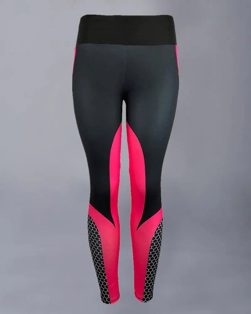 🎁Promoție🌹Leggings sport cu talie înaltă cu bloc de culoare💥