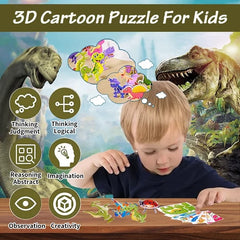 🔥Puzzle educaționale din desene animate 3D