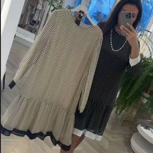 【S-5XL】Rochie elegantă cu buline din bumbac de înaltă calitate