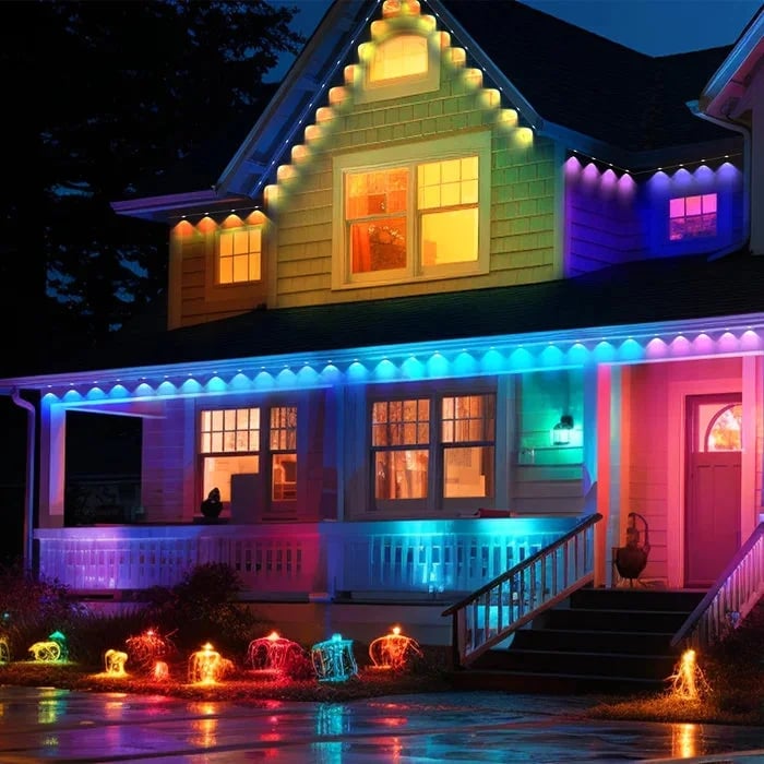 🎅 Crăciun timpuriu 49% ΕΚΠΤΩΣΗ - Lampă LED permanentă Smart Rainbow de exterior - Smartlight 🎁