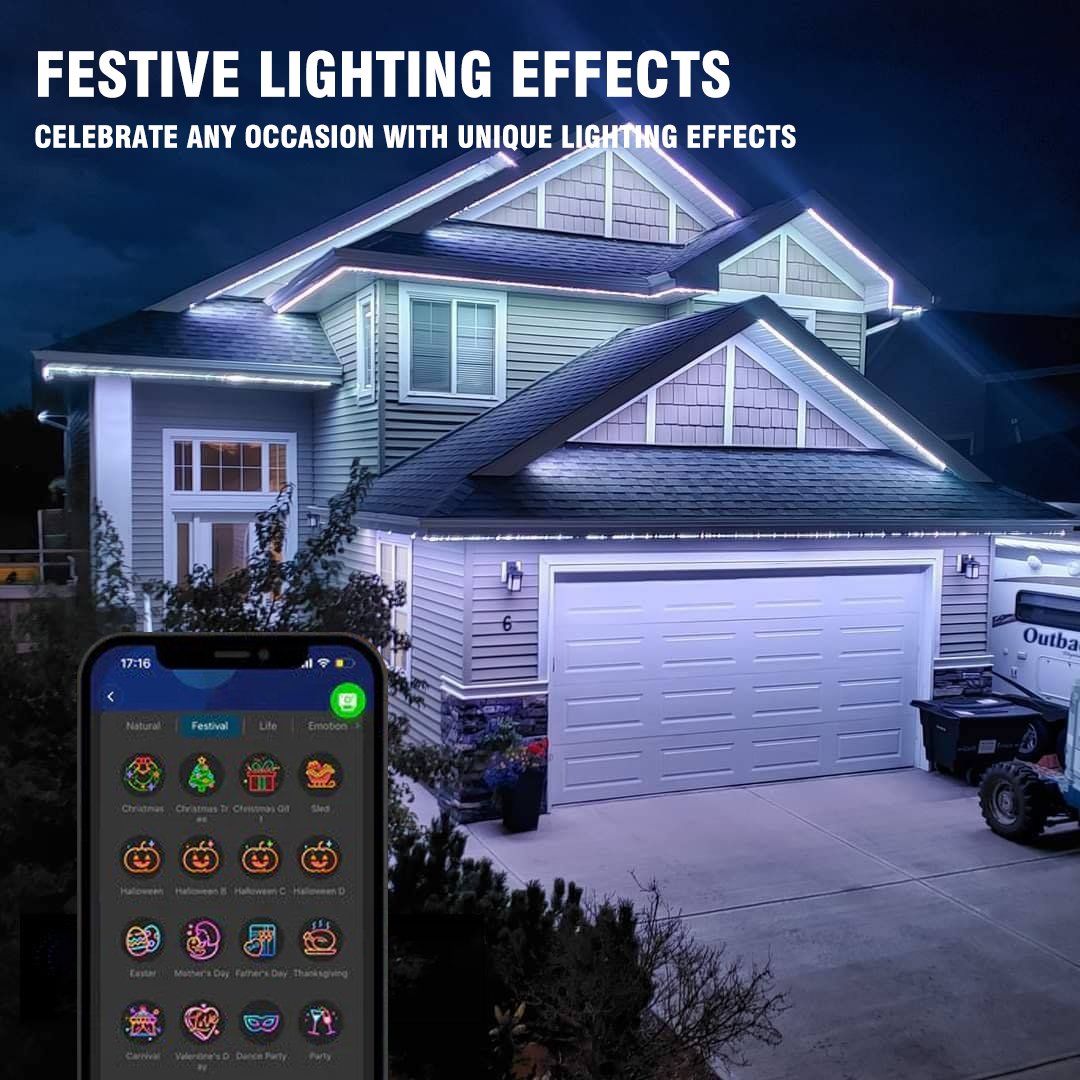 🎅 Crăciun timpuriu 49% ΕΚΠΤΩΣΗ - Lampă LED permanentă Smart Rainbow de exterior - Smartlight 🎁