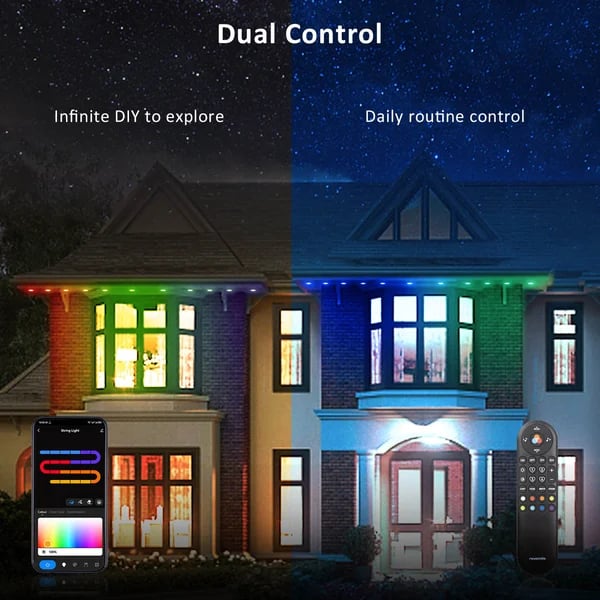 🎅 Crăciun timpuriu 49% ΕΚΠΤΩΣΗ - Lampă LED permanentă Smart Rainbow de exterior - Smartlight 🎁