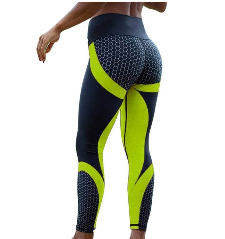 🎁Promoție🌹Leggings sport cu talie înaltă cu bloc de culoare💥