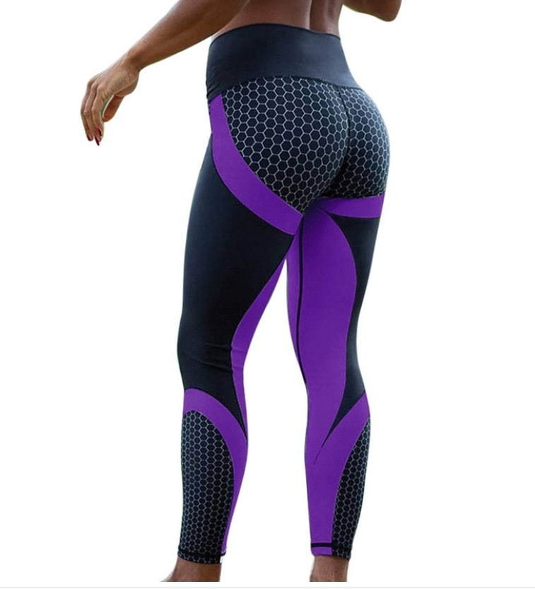 🎁Promoție🌹Leggings sport cu talie înaltă cu bloc de culoare💥