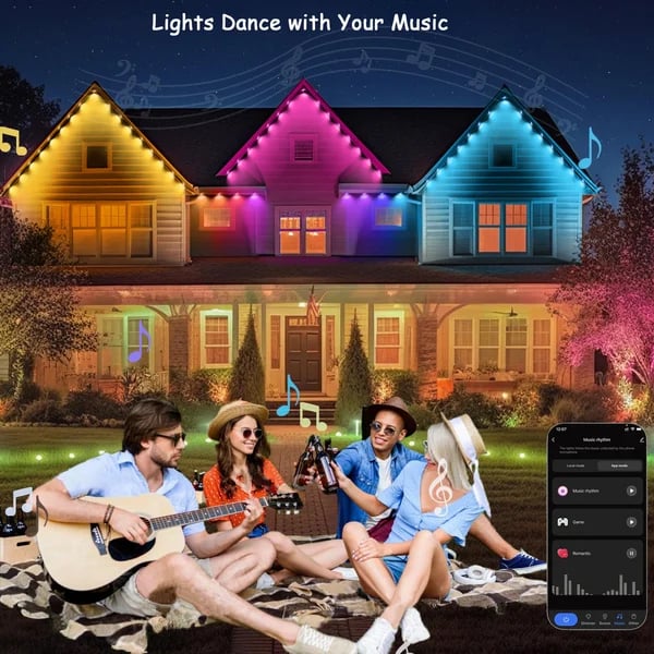 🎅 Crăciun timpuriu 49% ΕΚΠΤΩΣΗ - Lampă LED permanentă Smart Rainbow de exterior - Smartlight 🎁