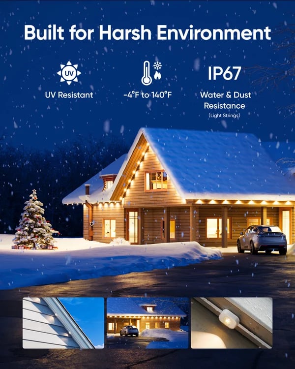 🎅 Crăciun timpuriu 49% ΕΚΠΤΩΣΗ - Lampă LED permanentă Smart Rainbow de exterior - Smartlight 🎁